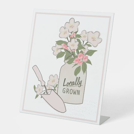 地元で育った農家市場 台座サイン (正面)