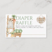 地元で育った農家素朴の赤ちゃんシャワーおむつ エンクロージャーカード (正面)