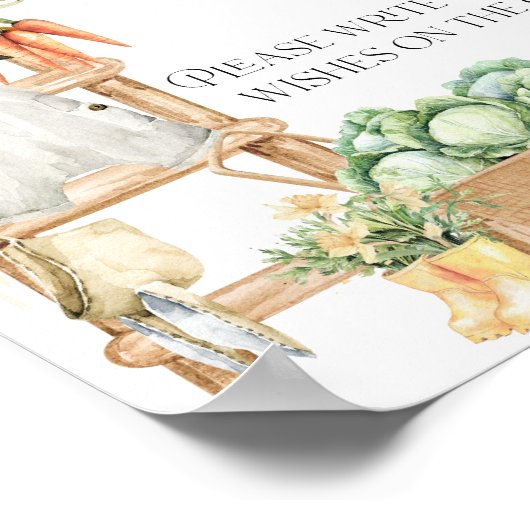 地元で育った農家素朴の赤ちゃんシャワーの願い ポスター (角)