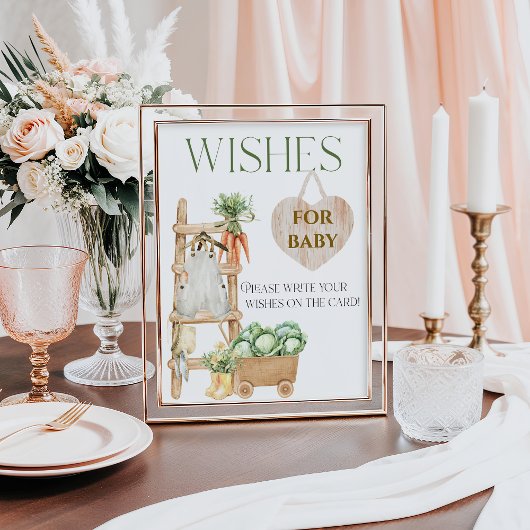 地元で育った農家素朴の赤ちゃんシャワーの願い ポスター