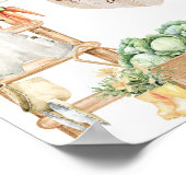 地元で育った農家素朴の赤ちゃんシャワー甘いバー ポスター (角)