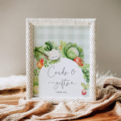 地元で育った野菜のカードやギフトのサイン ポスター