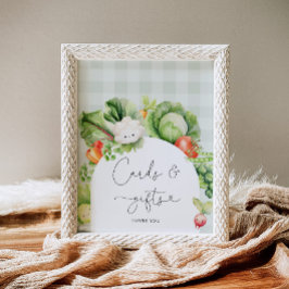 地元で育った野菜のカードやギフトのサイン ポスター