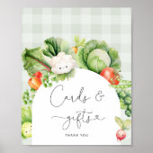 地元で育った野菜のカードやギフトのサイン ポスター (正面)