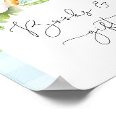 地元で育った野菜の青い本やギフトのサイン ポスター (角)