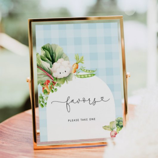 地元で育った野菜ブルーベビーシャワーVisives ポスター