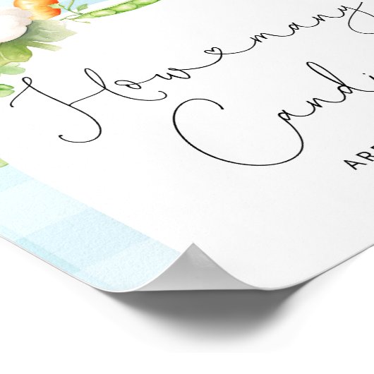 地元で育った青いベビーどれだけのキャンディ ポスター (角)