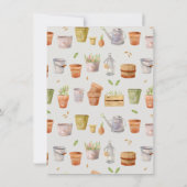 地元で育った、ファーマーズマーケットグリーンベビーシャワー 招待状 (裏面)