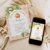 地元で育てたかぼちゃのベビーシャワー（秋の季節限定） 招待状