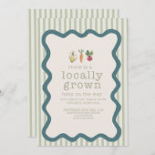 地元で育てたベイビーシャワーの招待状 招待状 (正面/裏面)