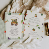 地元で育てたベイビーシャワーディーパーラッフル エンクロージャーカード