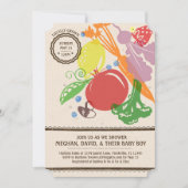 地元で育てたベイビーシャワー招待状 招待状 (正面)