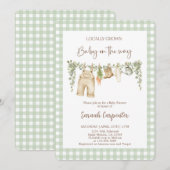 地元で育てたベイビーシャワー 招待状 (正面/裏面)