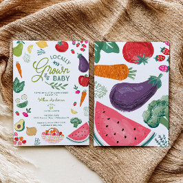 地元で育てたベイビーシャワー 招待状