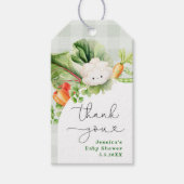 地元で育てられたベイビーシャワーのお礼タグ ギフトタグ (正面)