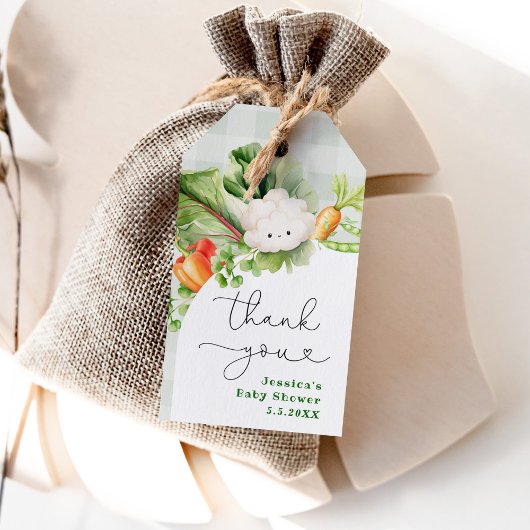 地元で育てられたベイビーシャワーのお礼タグ ギフトタグ