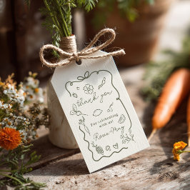 地元で育てられたベイビーシャワーのための素朴なファーマーズマーケット ギフトタグ