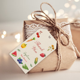 地元で育てられたベイビーシャワーの感謝の気持ちのお礼の品 ギフトタグ