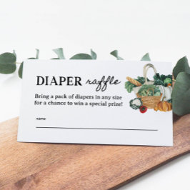 地元で育てられたベビーシャワーのおむつくじ券 エンクロージャーカード