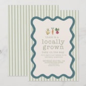 地元で育てられたベビーシャワーの招待状 招待状 (正面/裏面)