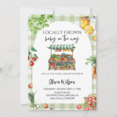 地元で育てられた小さな命が誕生します - 素朴なファームテーマ 招待状 (正面)