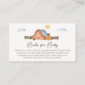 地元で育てられた赤ちゃんシャワー用の納屋の本 エンクロージャーカード (正面)