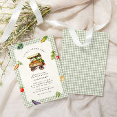 地元で育てられた農家のマーケットベイビーシャワー 招待状