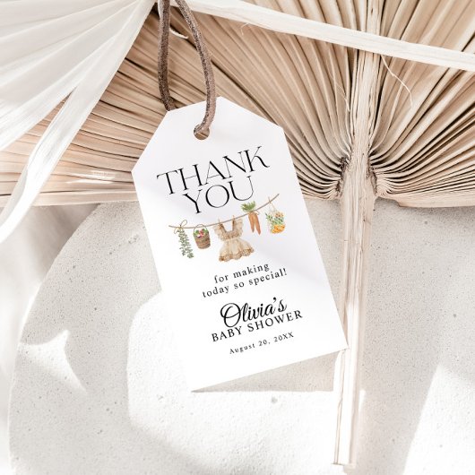 地元で育てられた農家の市場ベビーシャワー ギフトタグ