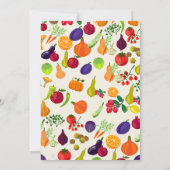 地元で育てられた農家の市場ベビーシャワー 招待状 (裏面)