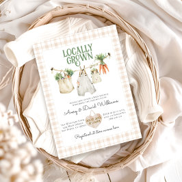 地元で育てられた農家の市場ボホベイビーシャワー 招待状