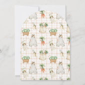 地元で育てられた農家の市場ボホベイビーシャワー 招待状 (裏面)