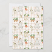 地元で育てられた農家の市場ボホベイビーシャワー 招待状 (裏面)