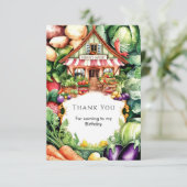 地元で育てられた農家の市場誕生日 サンキューカード (スタンド正面)
