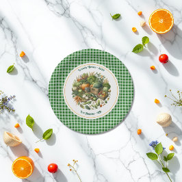 地元で育てられた - ギンガムマーケットハーベストバースデー ペーパープレート