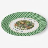 地元で育てられた - ギンガムマーケットハーベストバースデー ペーパープレート (アングル)