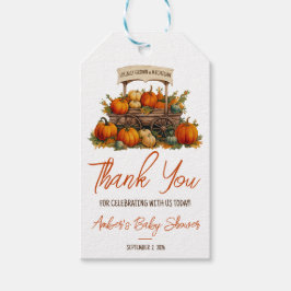 地元で育てられた、パンプキン農家の市場ベイビーシャワー ギフトタグ