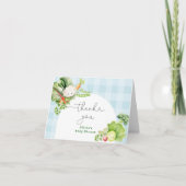 地元で育てられた ファーマーズマーケットのベビーシャワー感謝カード サンキューカード (正面)