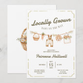 地元で育まれたベビーシャワー招待状 招待状 (正面/裏面)