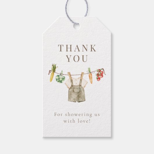地元で農家を育てる赤ちゃんシャワーのマーケットブック ギフトタグ (正面)