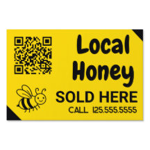 🌻 地元のはちみつ販売事業用 カスタムQRサイン