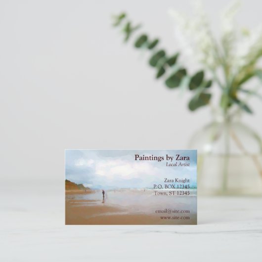 地元のアーティストまたは画家 名刺 (スタンド正面)