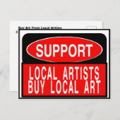 地元のアーティストをサポート、買地元のアート・フィギュア通り ポストカード (正面/裏面)