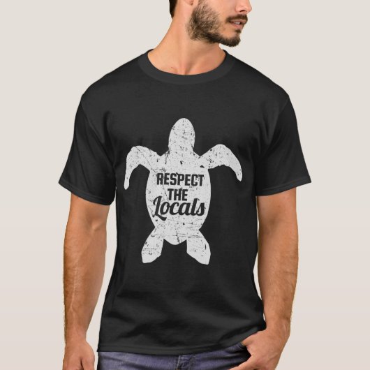 地元のカメを守ろう 少年 Tシャツ (正面)