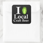 地元のクラフトビールが大好き! スクエアシール (バッグ)