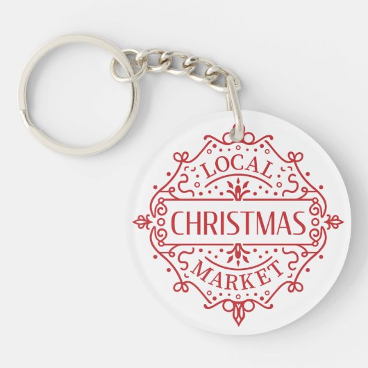 地元のクリスマス市場 キーホルダー (正面)