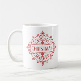 地元のクリスマス市場 コーヒーマグカップ