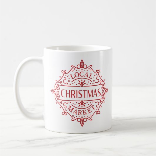 地元のクリスマス市場 コーヒーマグカップ (左)
