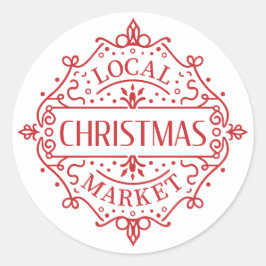 地元のクリスマス市場 ラウンドシール