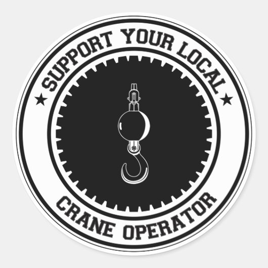 地元のクレーンのオペレータをサポート ラウンドシール (正面)