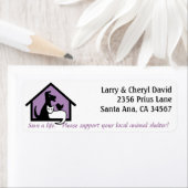 地元のシェルター住所 シール。 ラベル (インサイチュ)